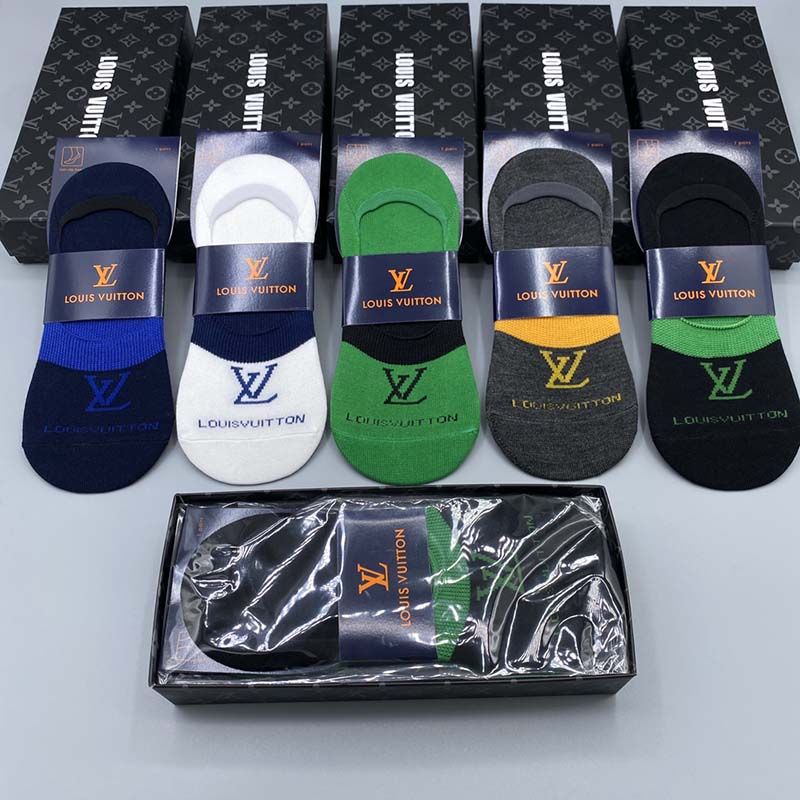 Set of 5 Pairs of Cotton Breathable Ankle Socks WZ-924000233