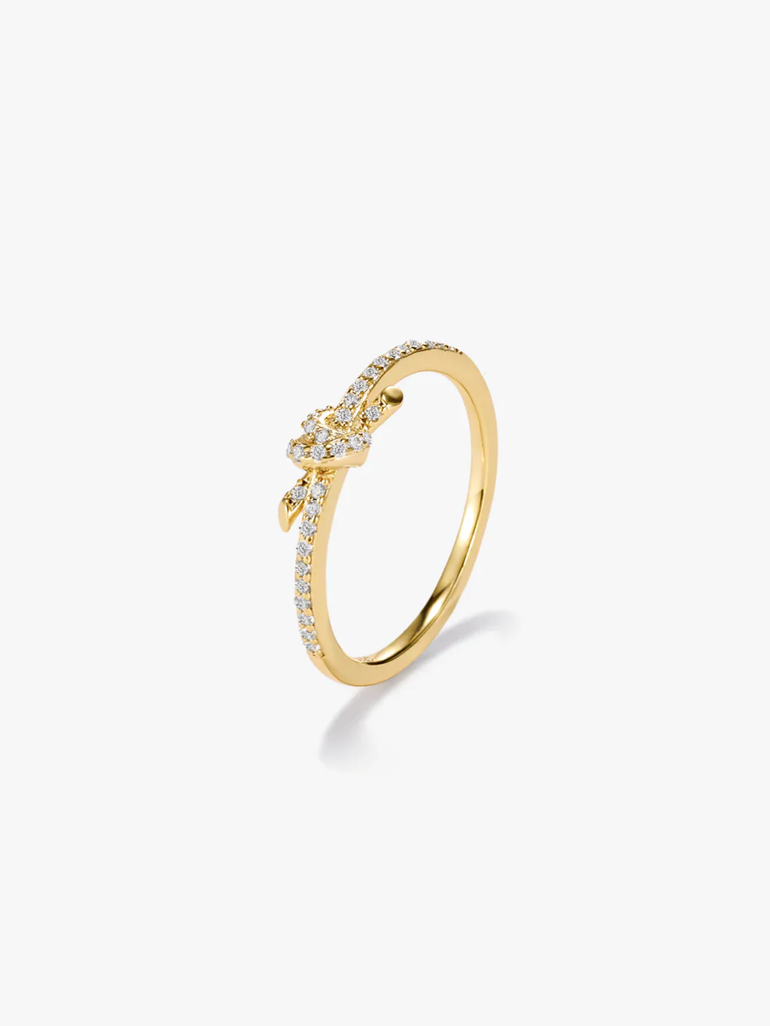 Knot Half Pave Ring
