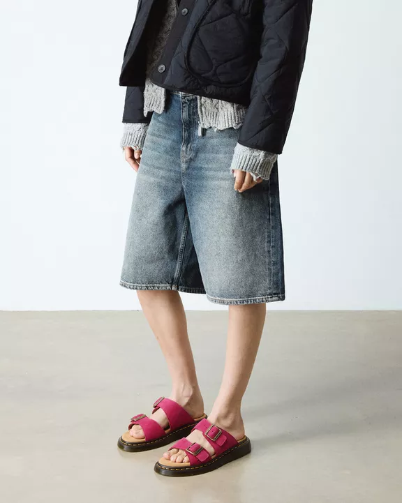 Josef Nubuck Leather Slide Sandals