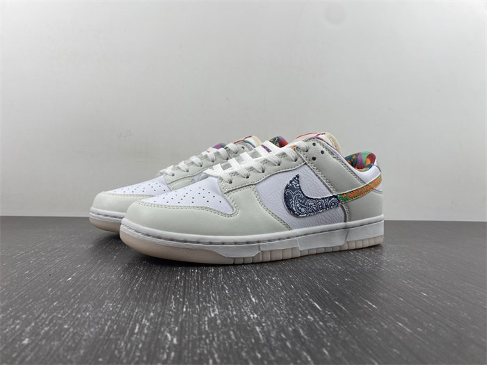 NK Dunk Low White Multi-Color Paisley (GS) FN8913-141