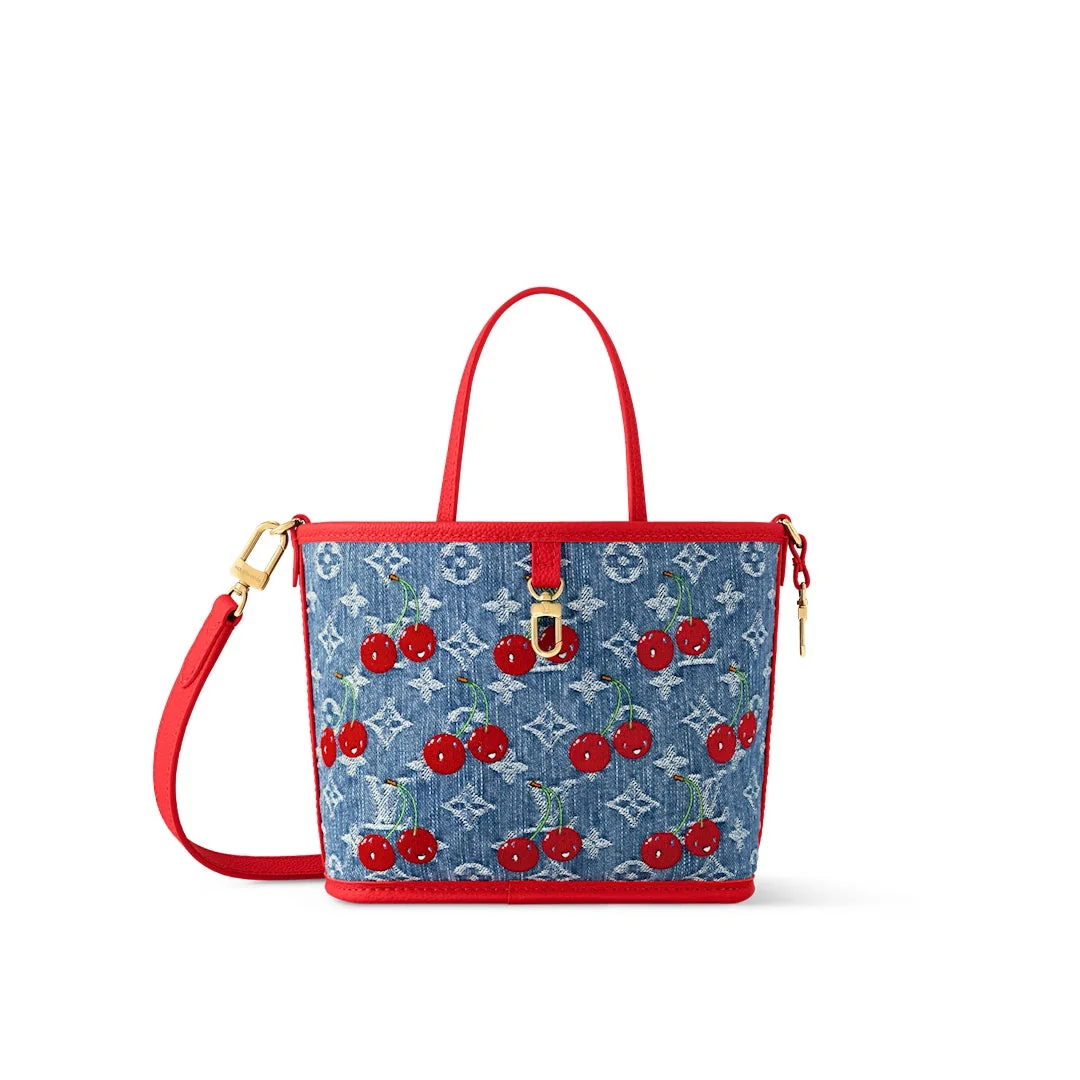 【Louis Vuitton】Neverfull BB Reversible with Colorful Cherry Embroidery