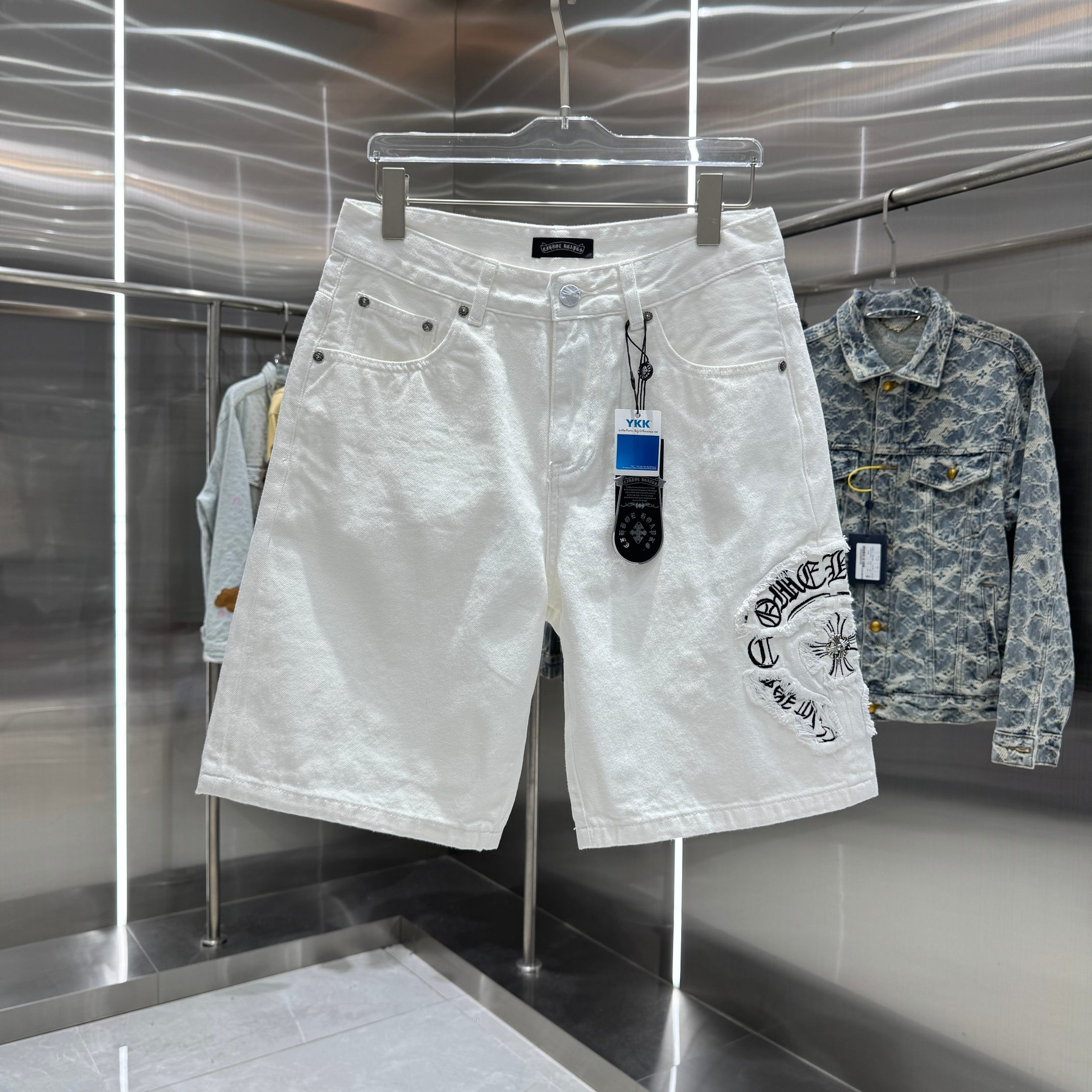 Chrome H Denim shorts