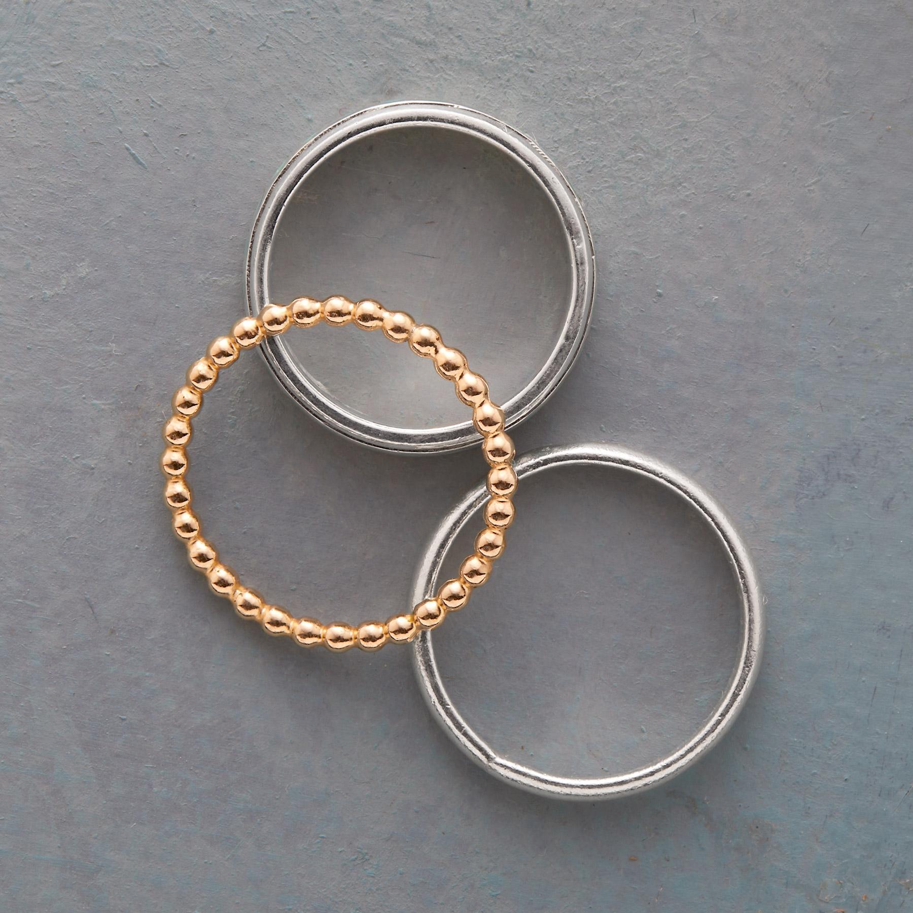 Turquoise Dots Ring Set