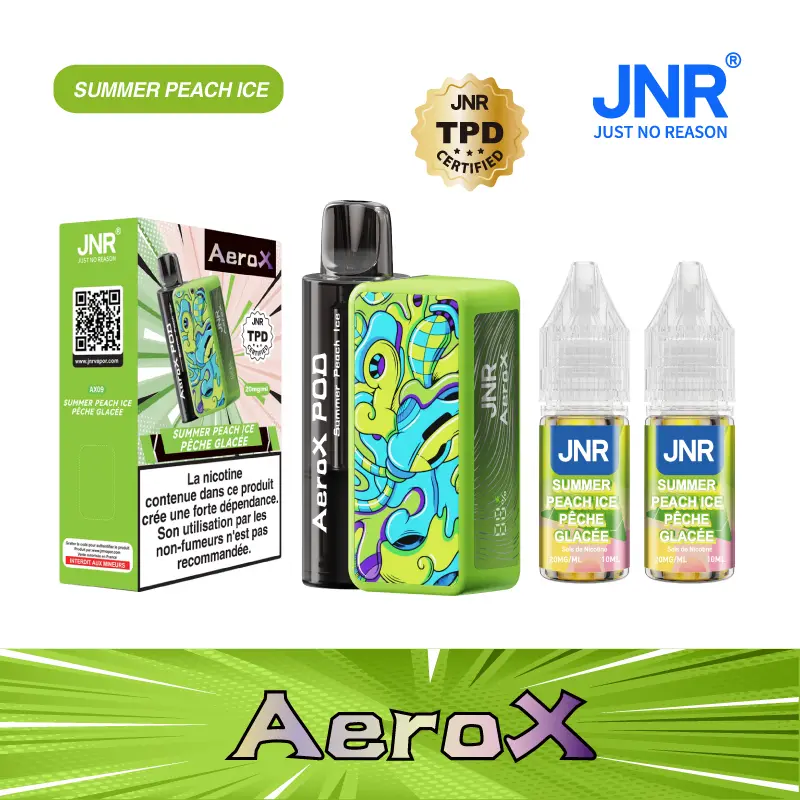 JNR AeroX 32000 Puffs - Kit Pod Remplissable et Rechargeable - Vape Grok