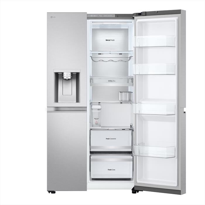 LG - Frigorifero side by side GSLE91MBAC Classe C 628L-Metal Sorbet
