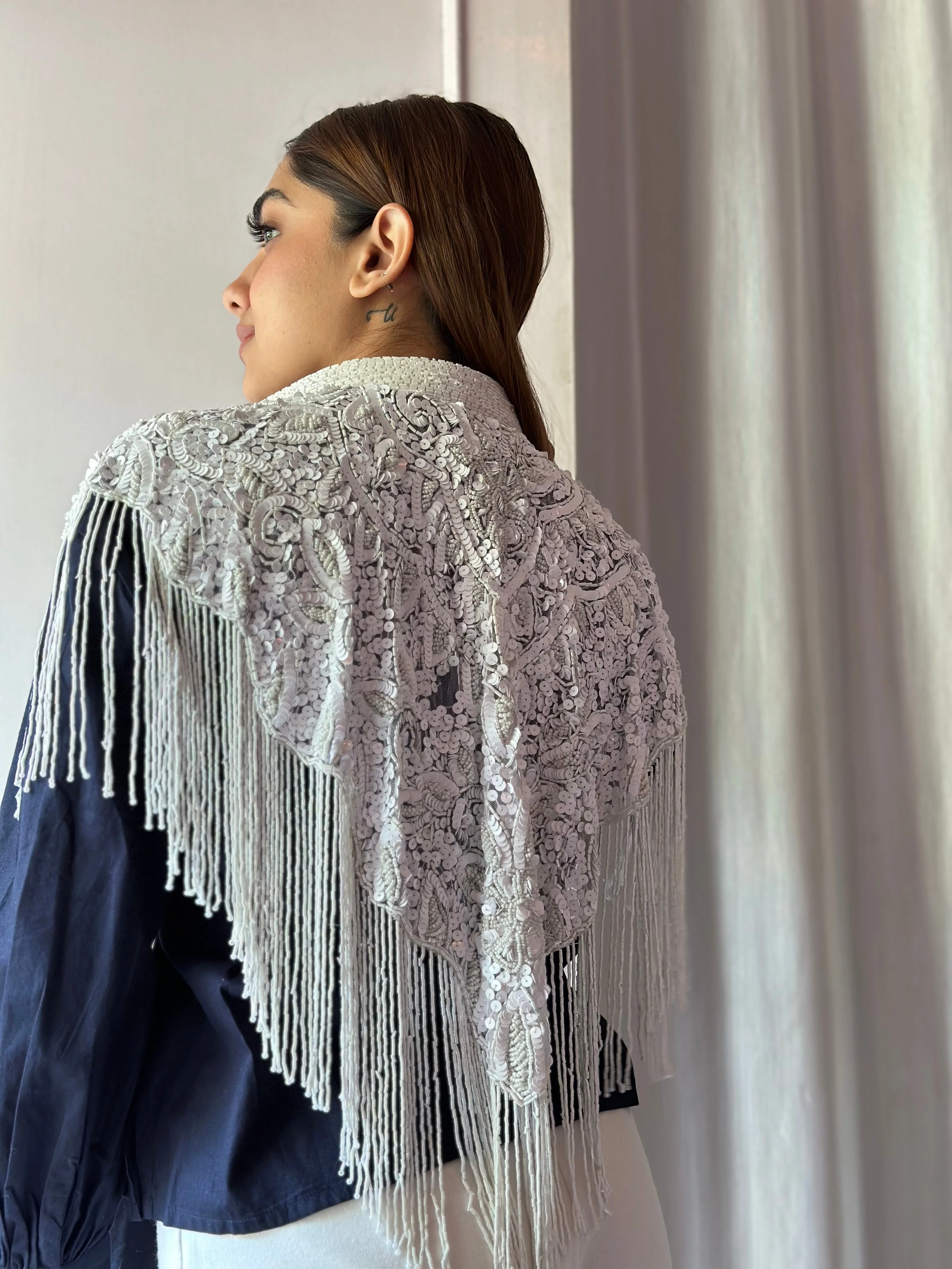 Sara Hand Embellished Cape
