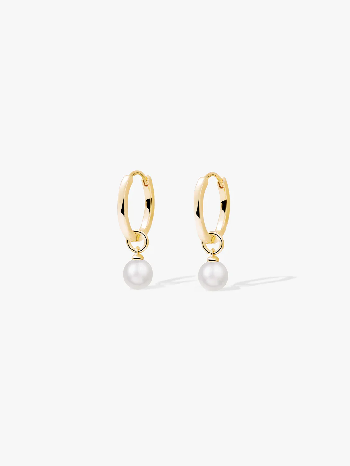 Pearl Charm Hoops