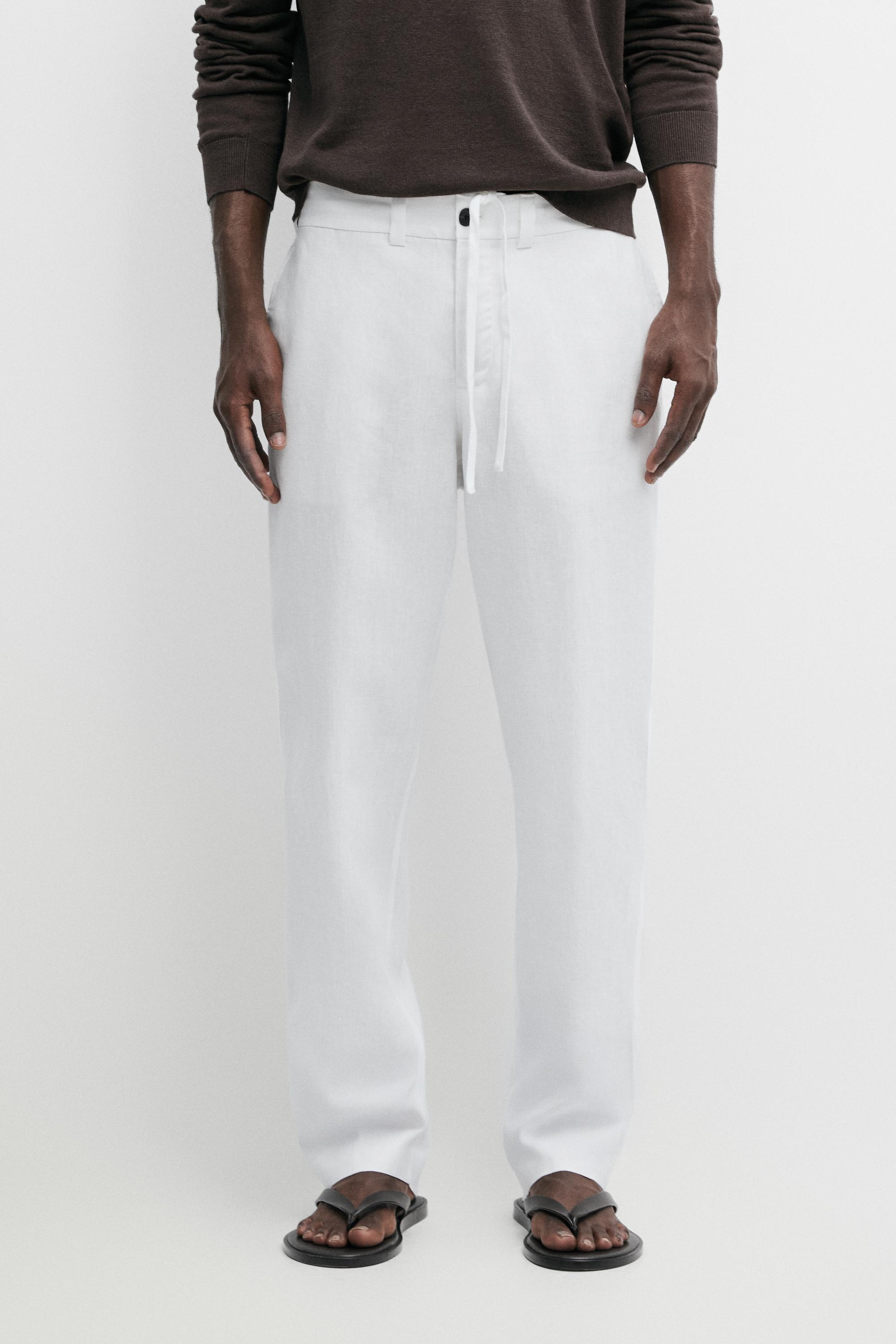 Pantalón cintura goma 100% lino