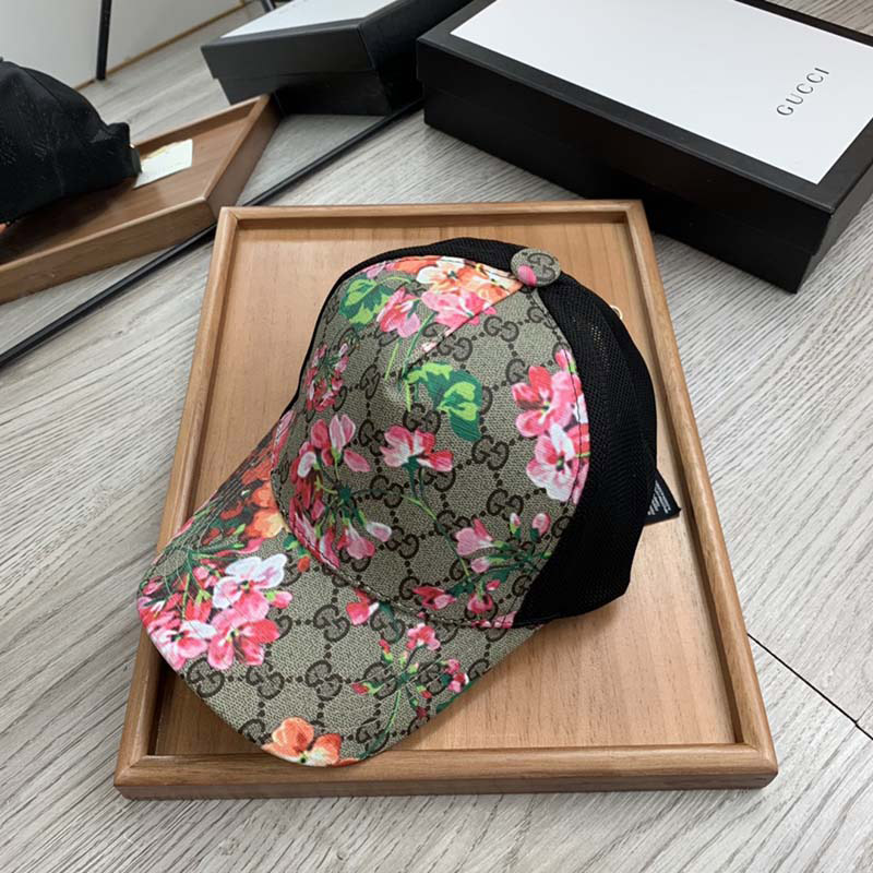 Classical Mesh Back Adjustable Flowers Baseball Cap MZ-916133