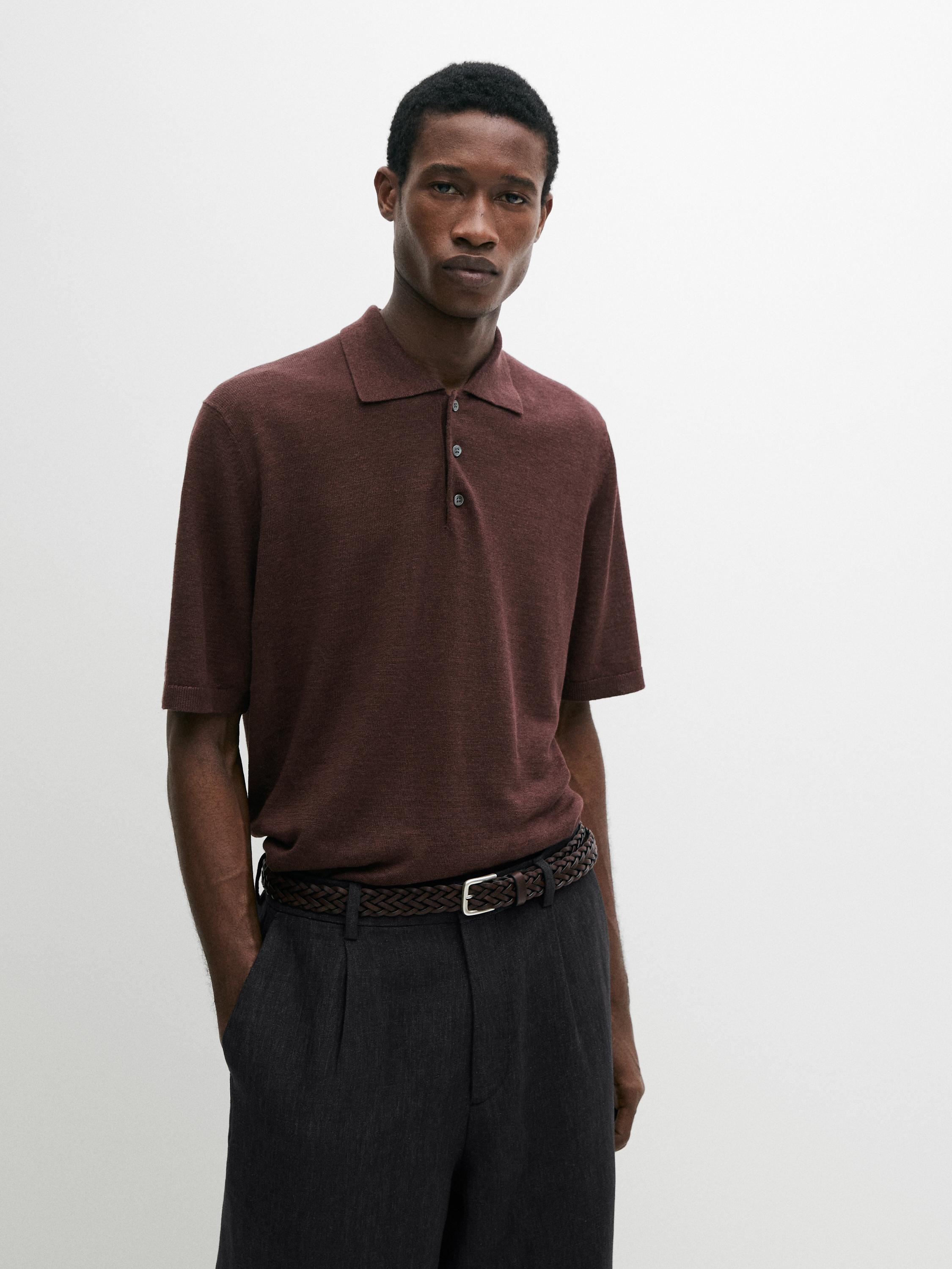 Jersey polo punto lino