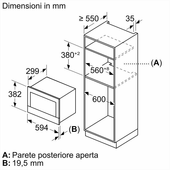 BOSCH - Microonde da incasso BFR7221B1-Nero
