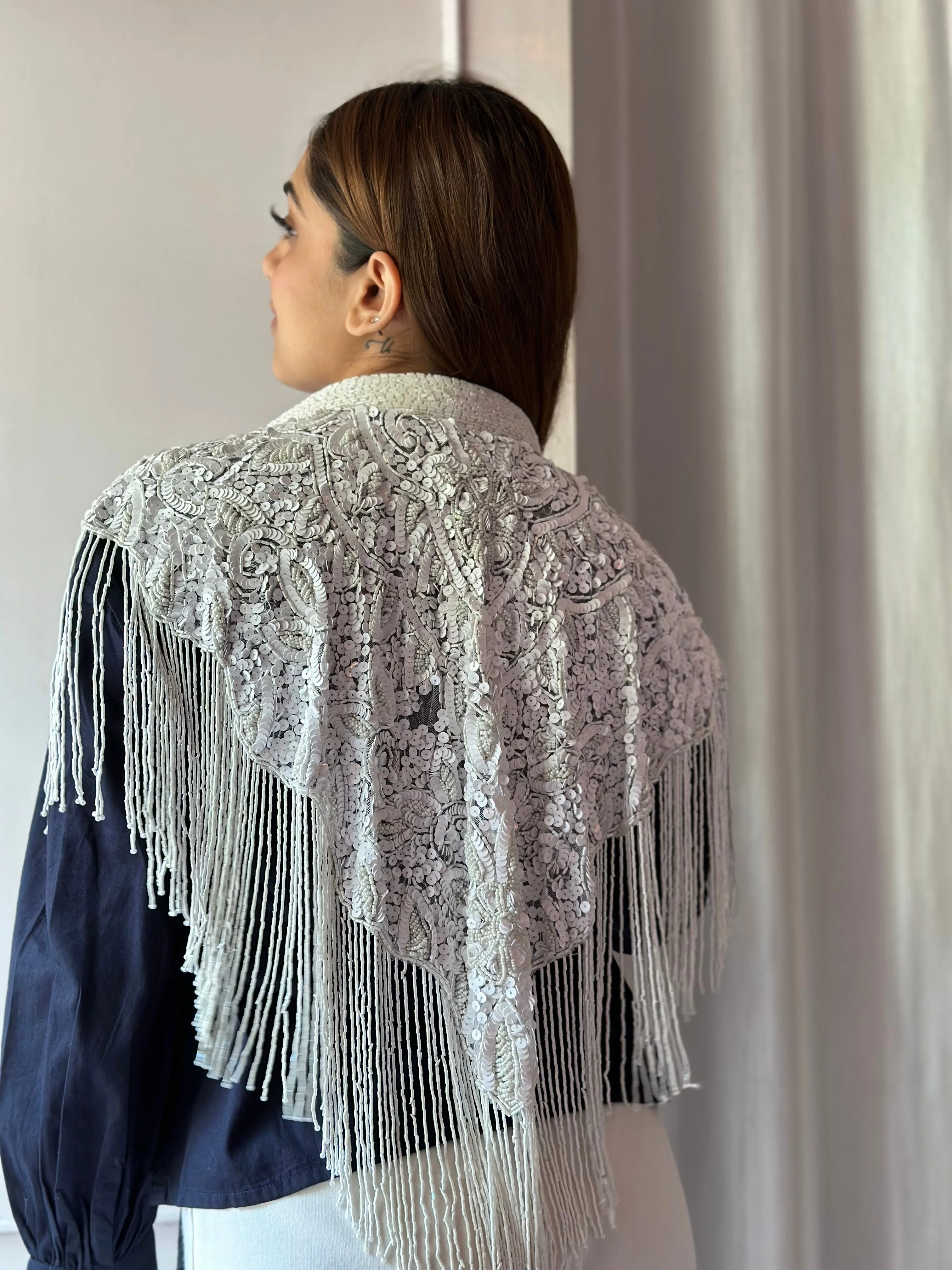 Sara Hand Embellished Cape
