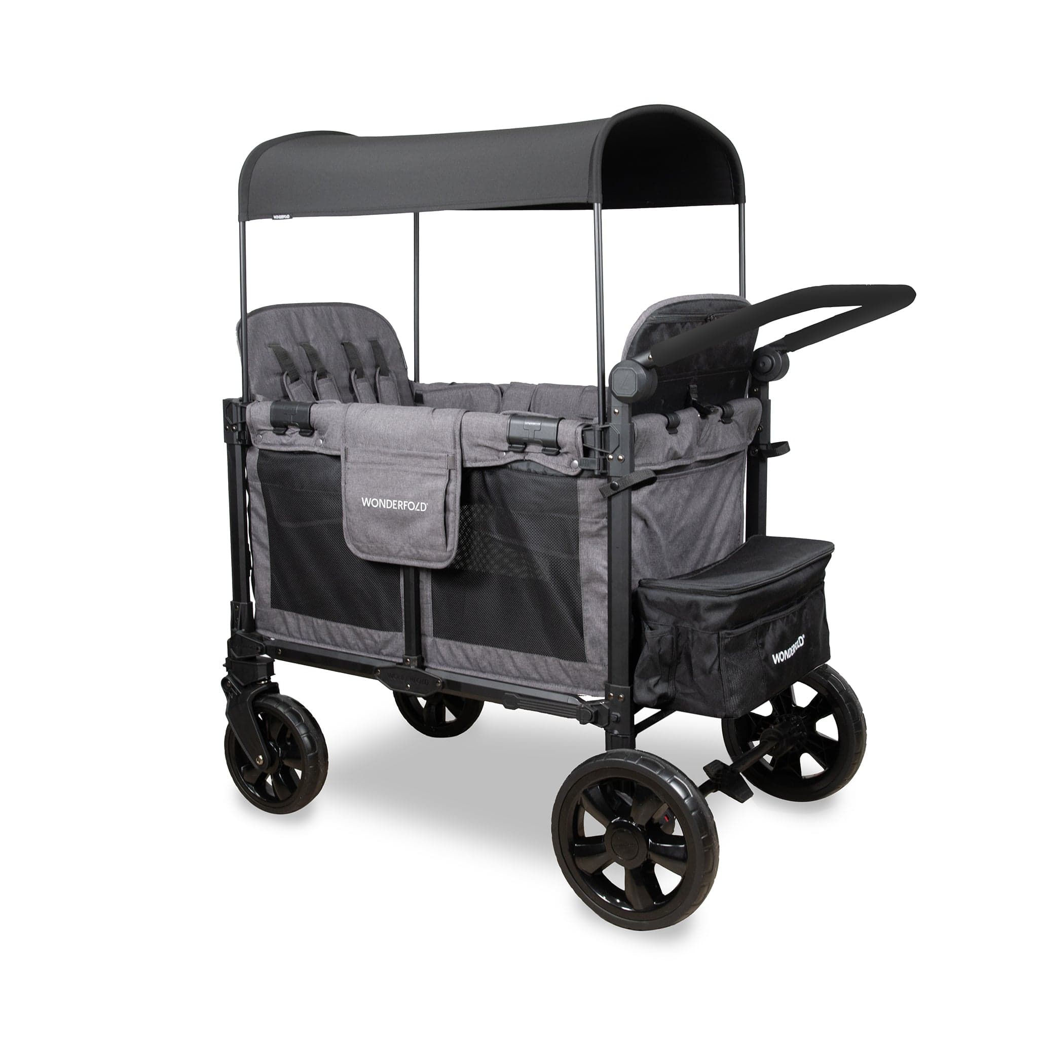 WonderFold W4 Elite Pro (4 Seater) Stroller Wagon - Charcoal Gray