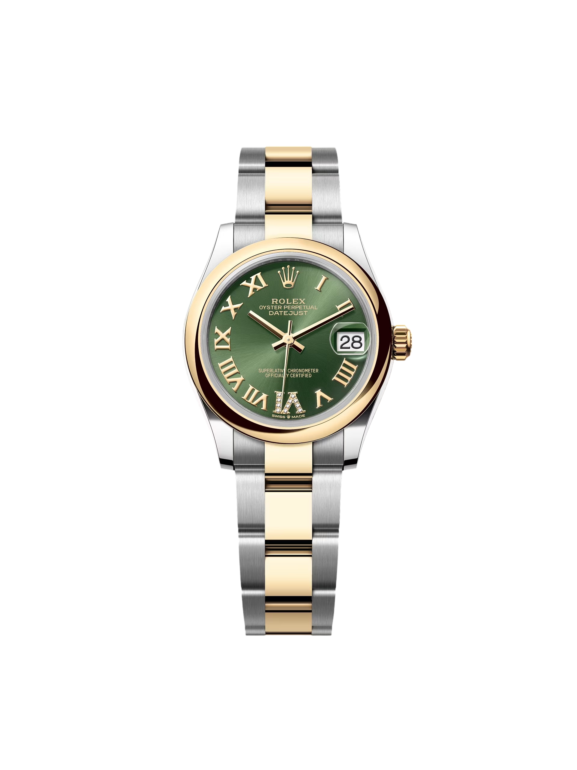 Rolex Datejust m278243-0015/0016 31mm Olive Green Dial Yellow Rolesor Oyster Watch