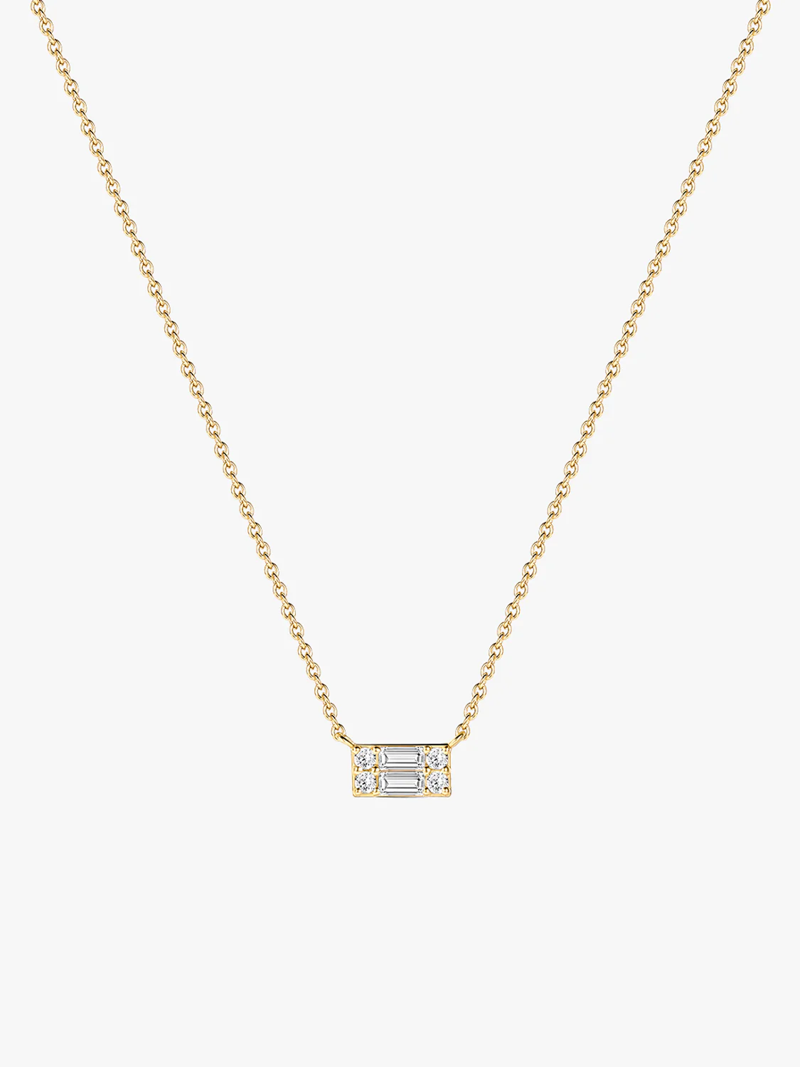 Baguette Crystal Illusion Necklace