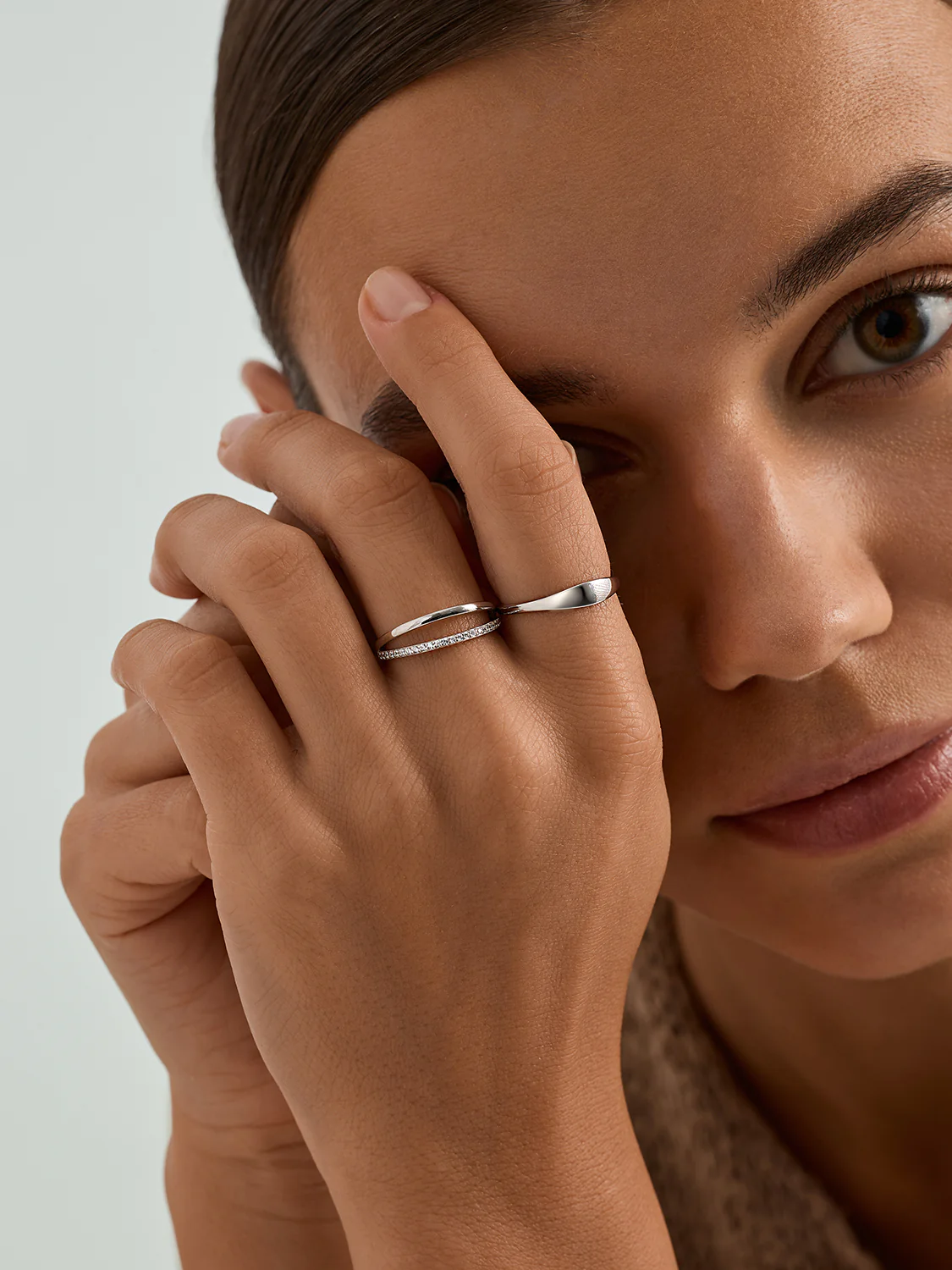 Pave Sapphire Duo Ring