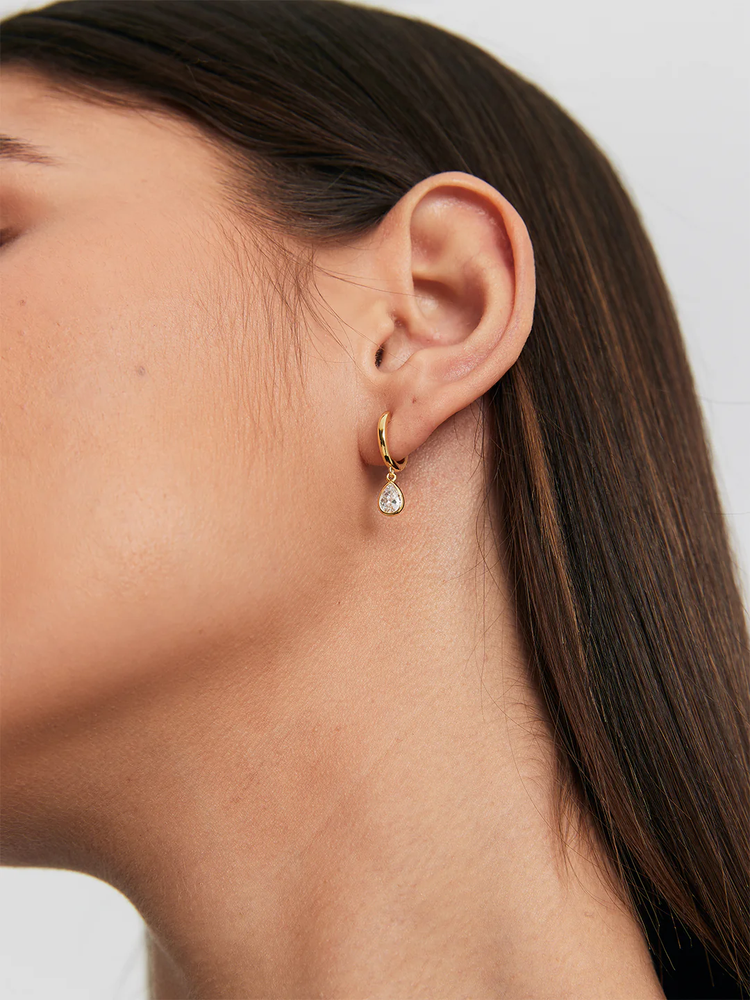 Silver Solitaire Teardrop Sapphire Drops