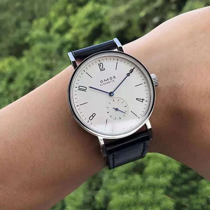 Men’s 38mm automatic mechanical watch suitable for Seagull ST1701 self-winding movement, waterproof transparent back wristwatch.