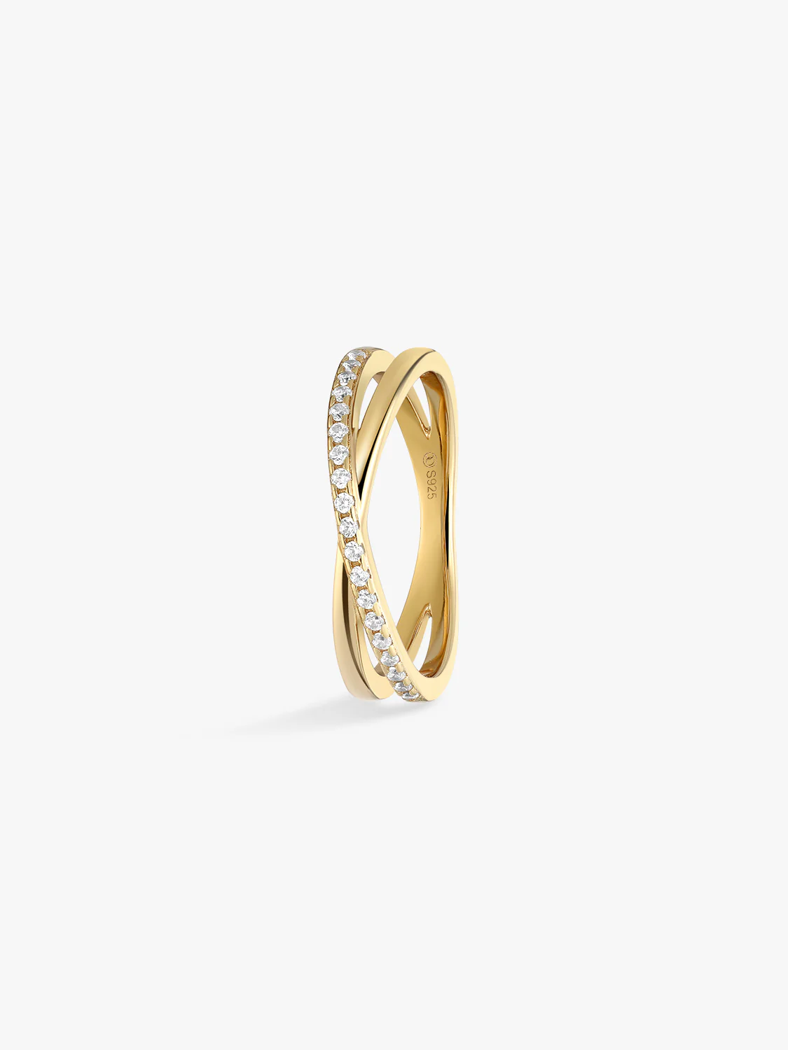 Pave Crossover Ring