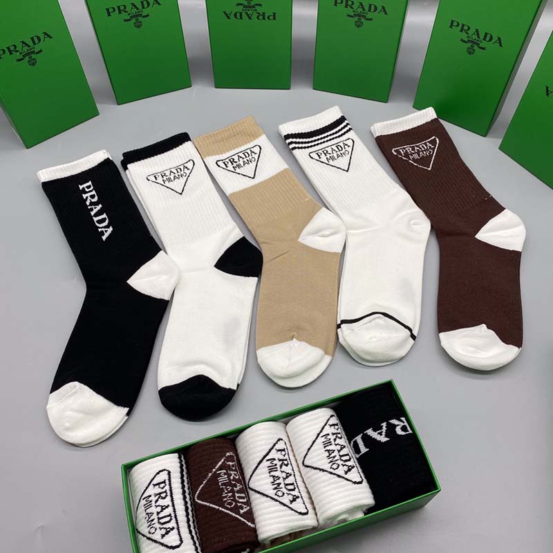 Set of 5 Pairs of Cotton Breathable Crew Socks WZ-924000259
