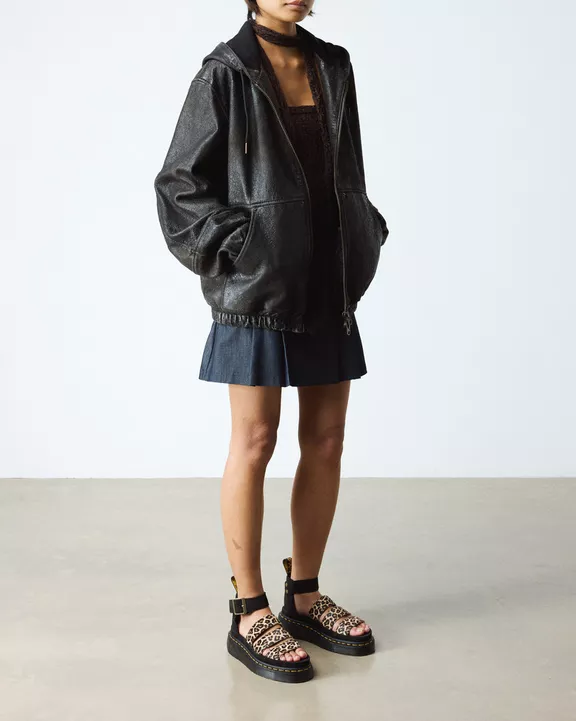 Clarissa Ii Quad Leopard Leather Platform Sandals