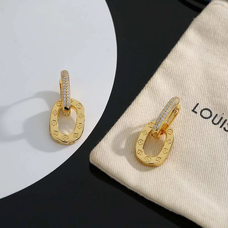 Circle Stone-set Earrings ED-931332