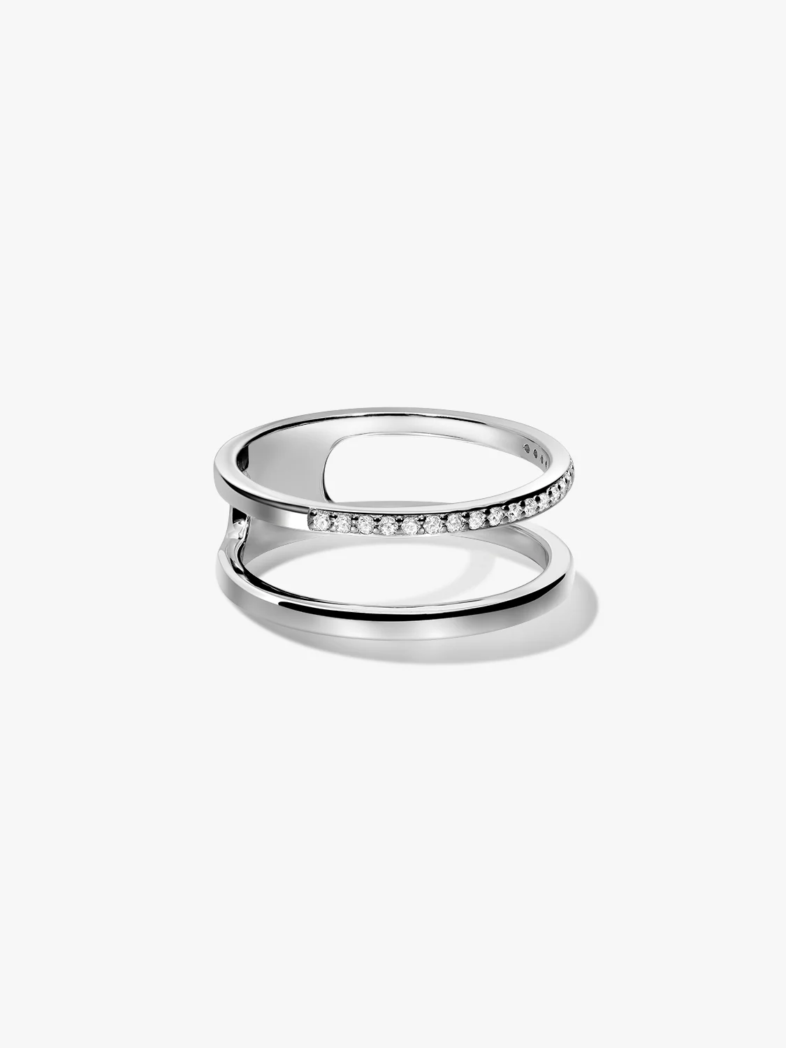 Pave Double Stacker Ring