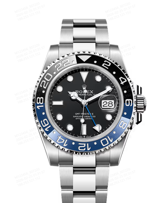 Rolex GMT Master ll Batman Oyster Bracelet Men's Watch M126710BLNR-0003