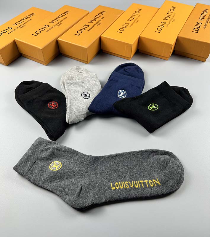 Set of 5 Pairs of Cotton Breathable Crew Socks WZ-924000243