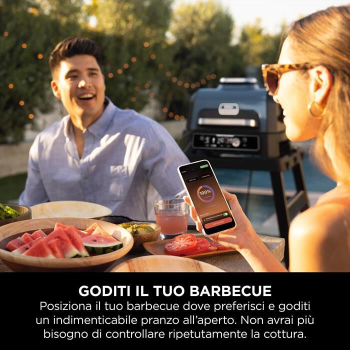NINJA - Barbecue elettrico Woodfire Pro Connect XL OG901EU-Blu