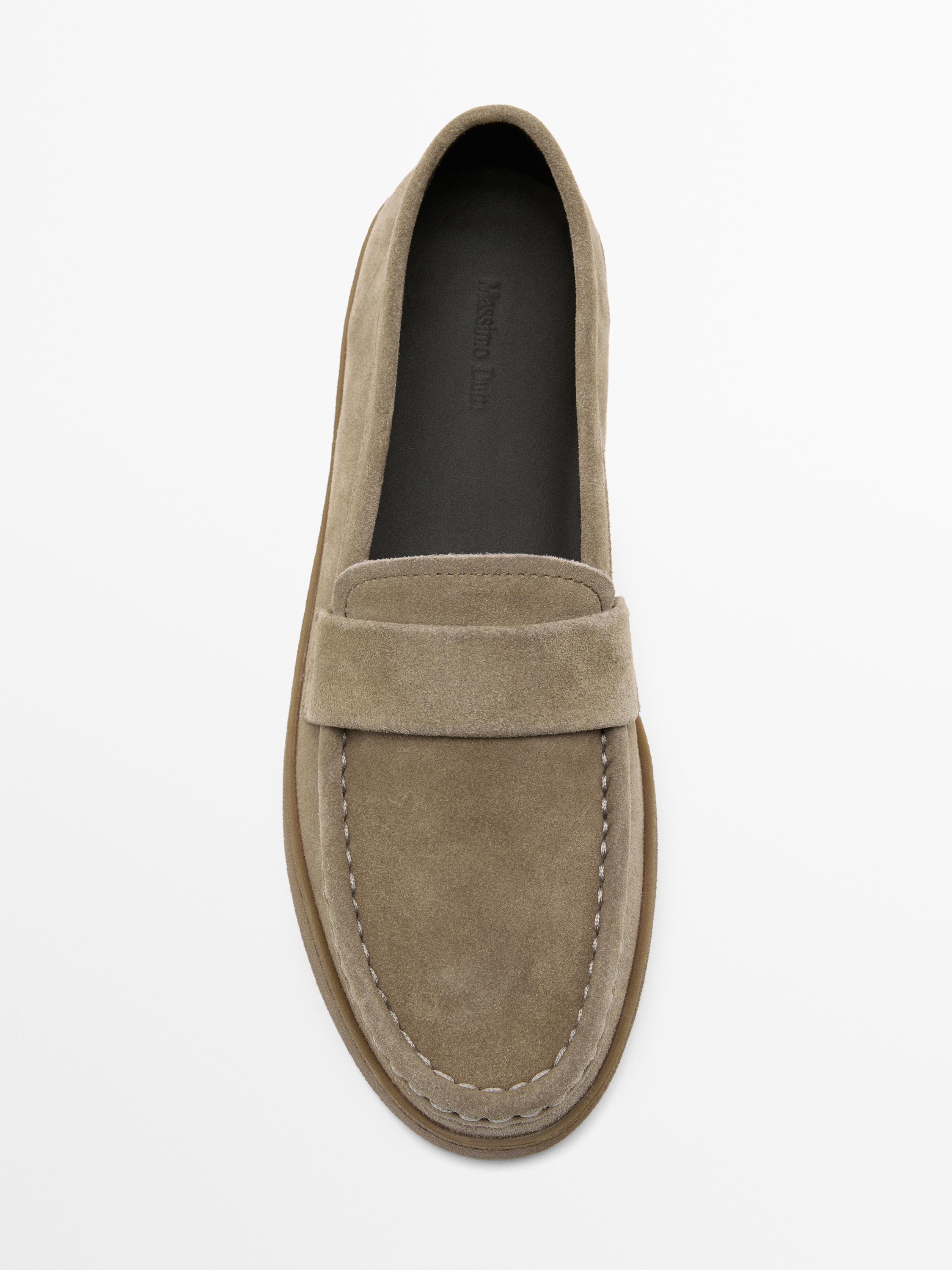 Mocasín serraje piso caramelo