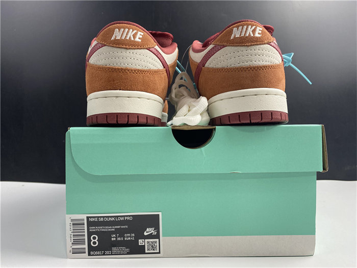 NK SB Dunk Low Pro Dark Russet Cedar BQ6817-202