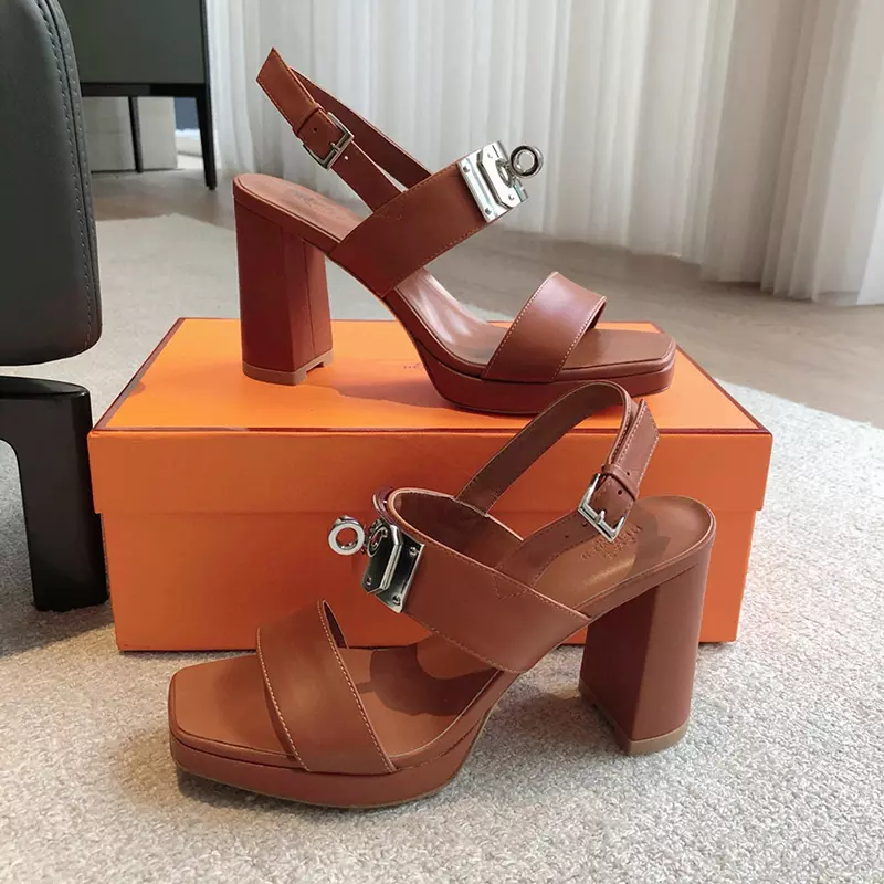 Fashion High Quality Real Leather heels Sandals LX-872304