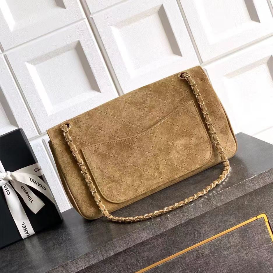 Chanel AS6281-B24009-U9390 SS26 Maxi Flap Bag Dark Beige