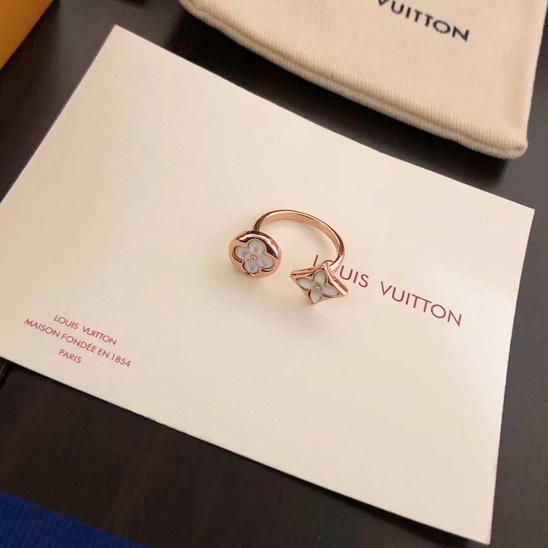 Fashion 18K Rose Golden Flowers Non allergic open-ended Ring JZ-914028