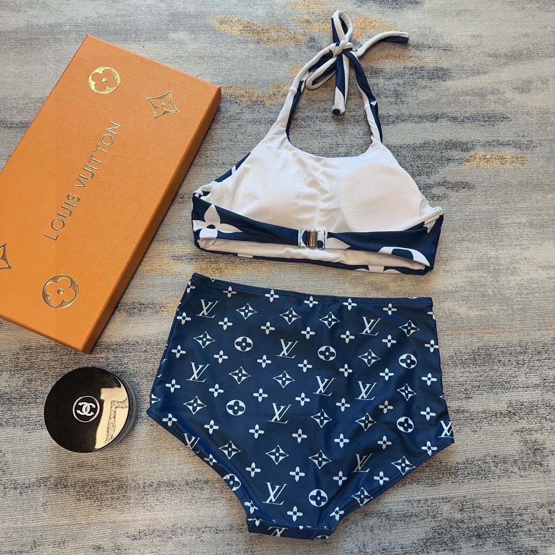 Fashion Blue Tankini Swimsuit YY-925235