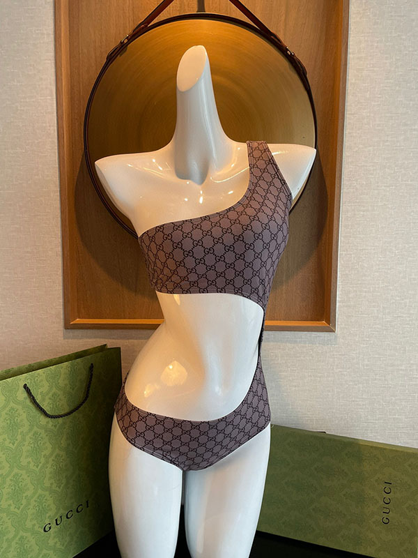 Sexy One-piece shoulder Swimsuit with Pads YY-925454