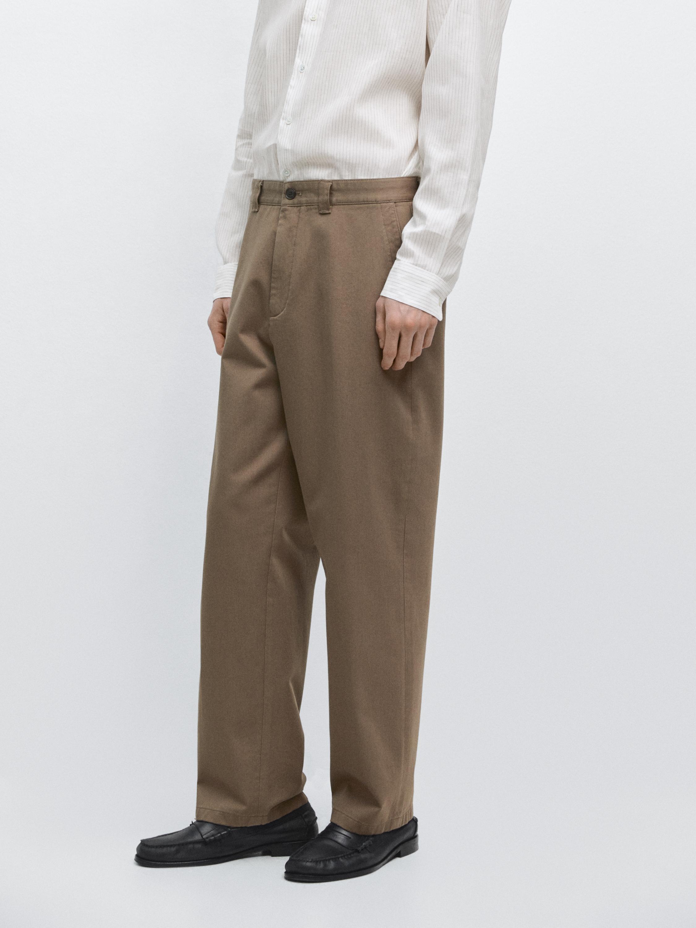 Pantalón relaxed fit algodón