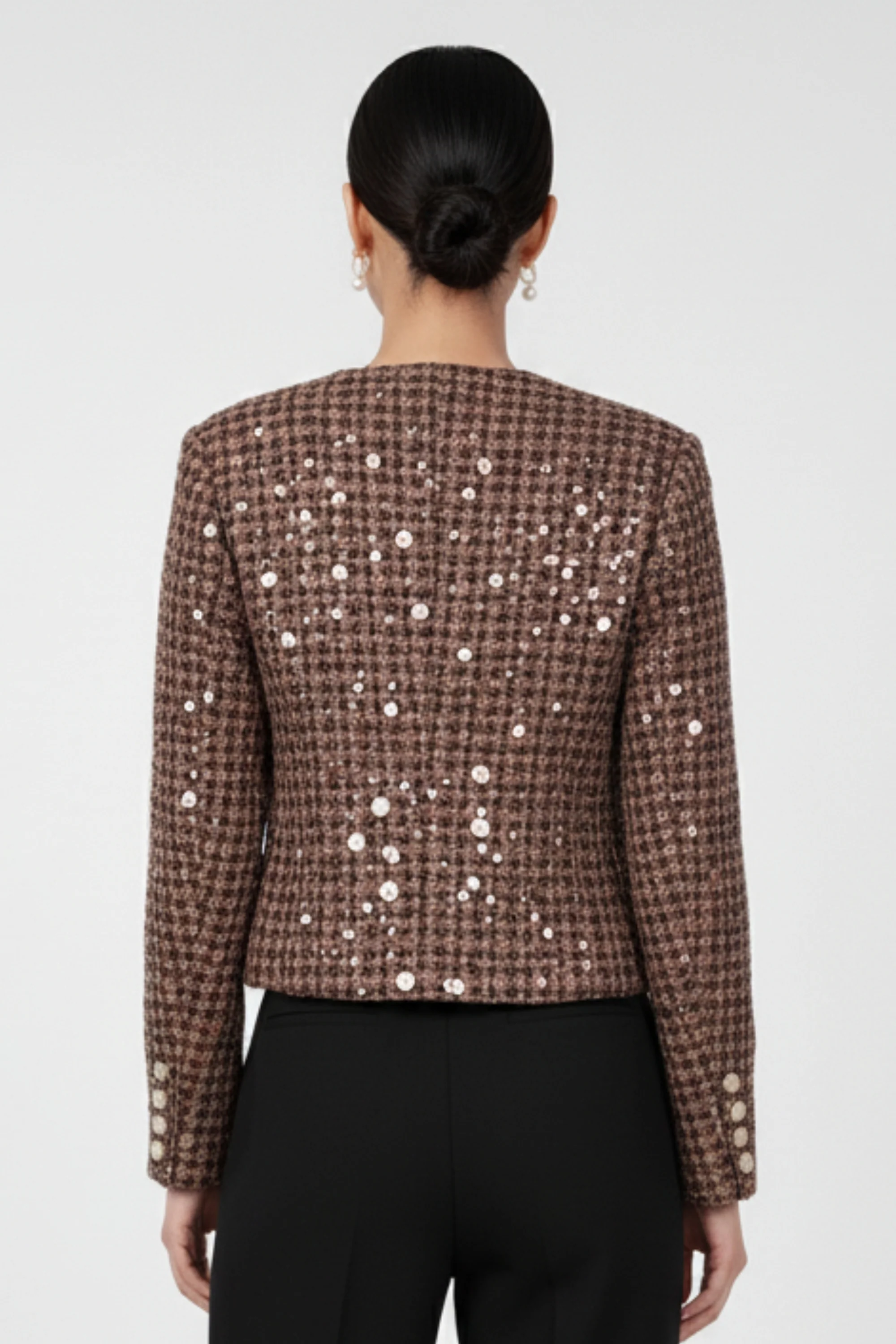Sienna Brown Sequin Blazer