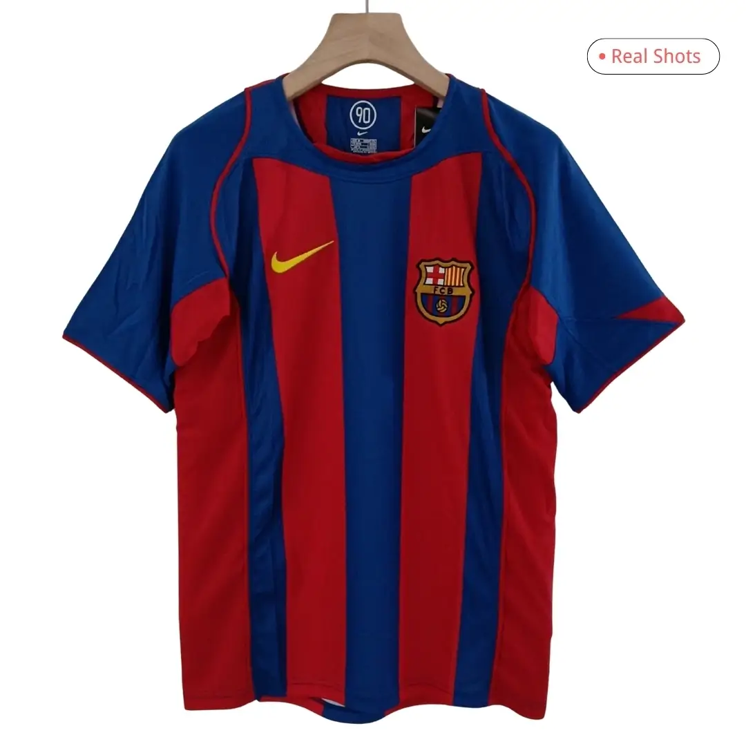 Retro Barcelona 2004/05 Ronaldinho #10 Home Jersey
