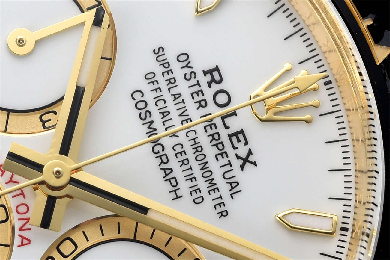 Clean Factory Rolex Daytona 126518LN Replica – White Dial Gold Oysterflex (4131)