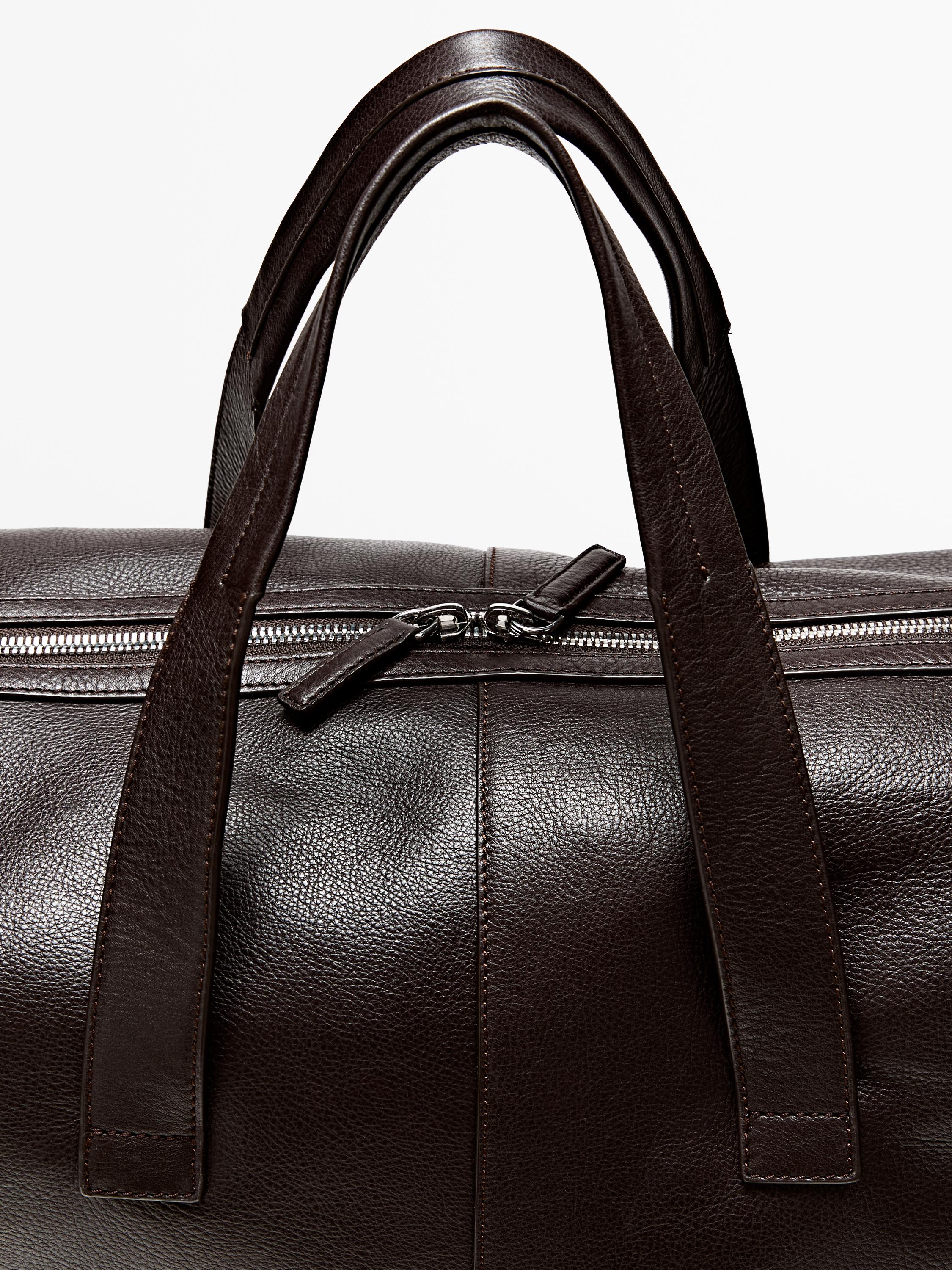 Bolso duffle piel napa