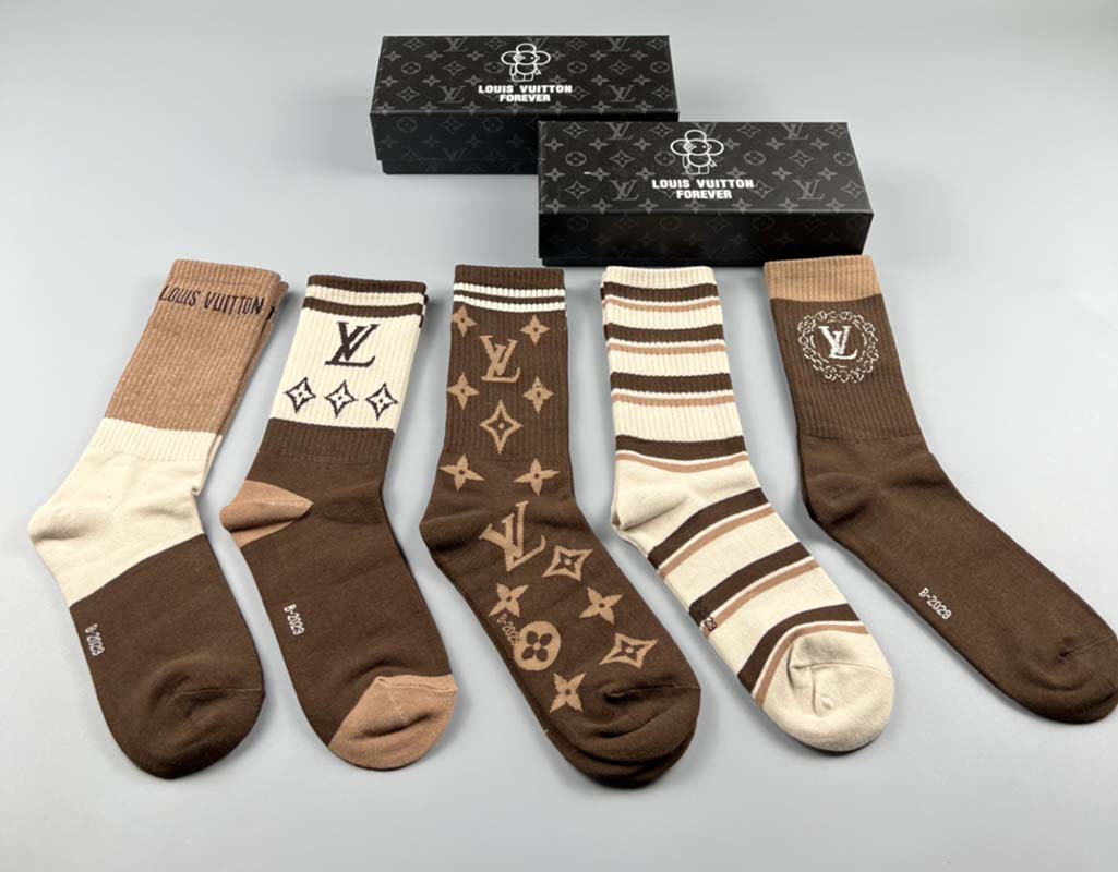Set of 5 Pairs of Cotton Breathable Crew Socks WZ-924000248