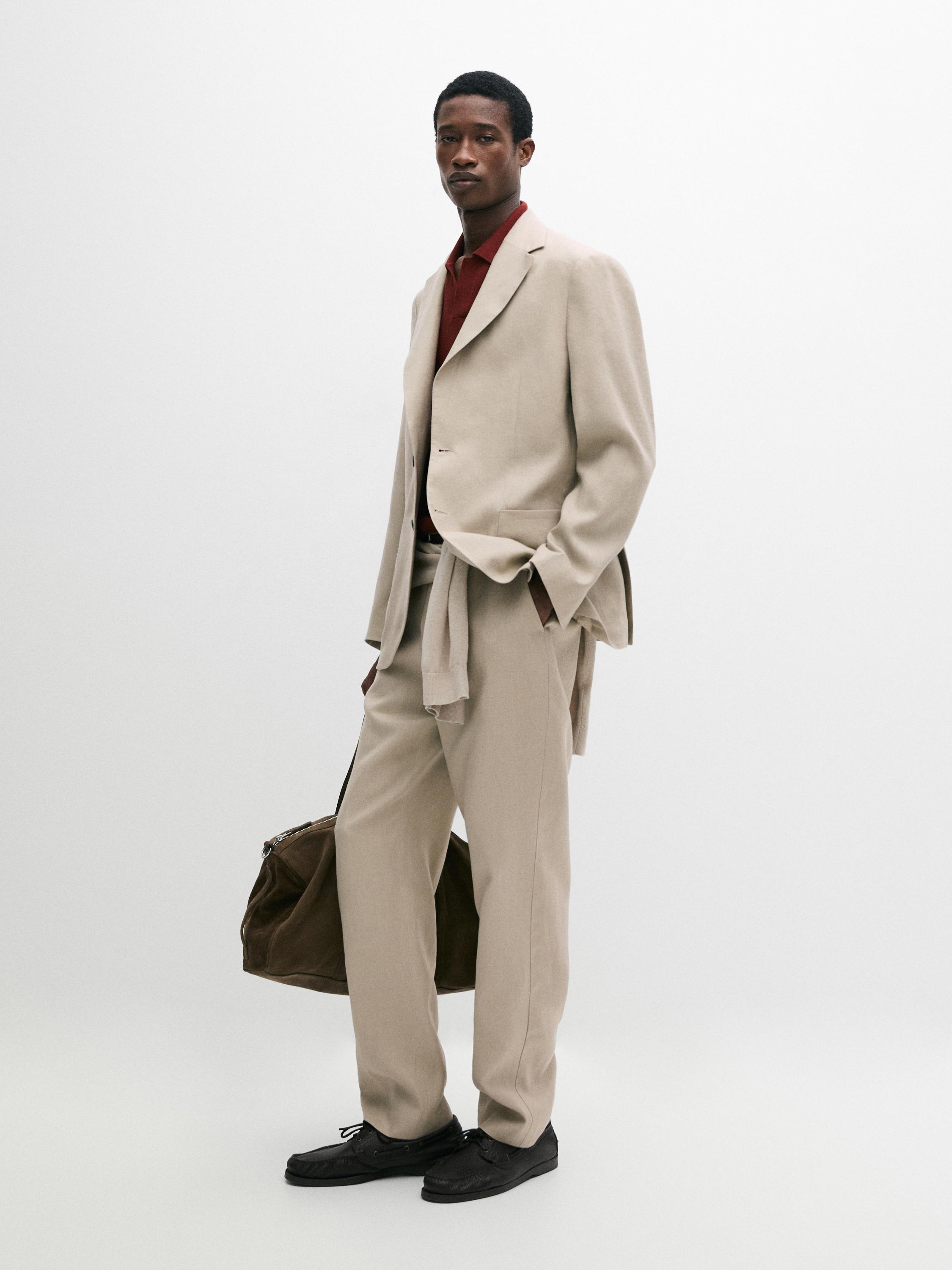 Pantalón traje lino