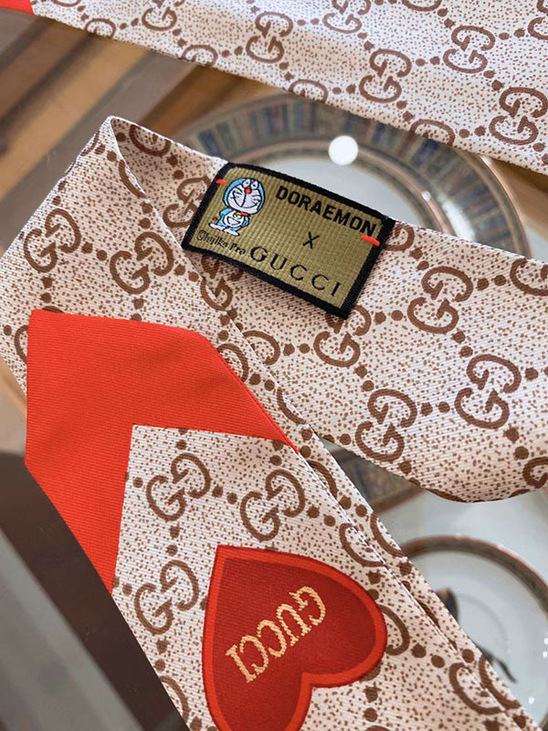 120x8cm Hearts Embroidery Handbag Ribbon Scarf Neck Bow WJ-987015