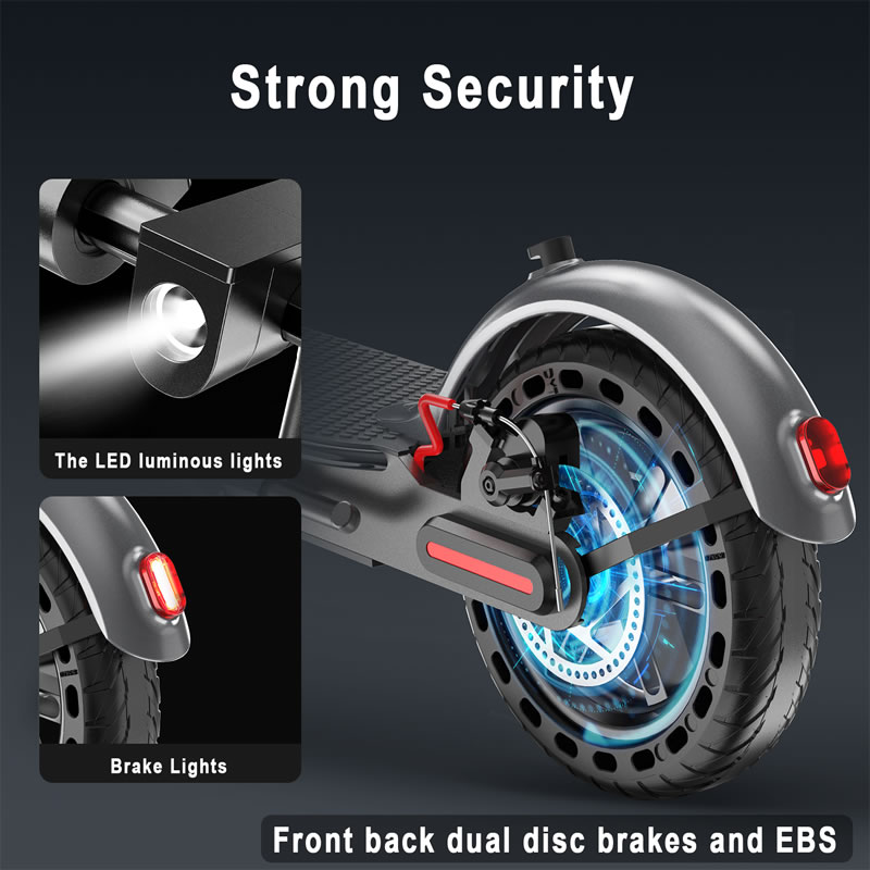 AOVOPRO ES80 Electric Scooter 350W Dual Brake App LCD Display Waterproof Foldable-US