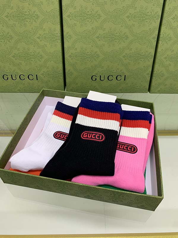Set of 5 Pairs of Cotton Anti-bacterial Crew Socks WZ-924000184