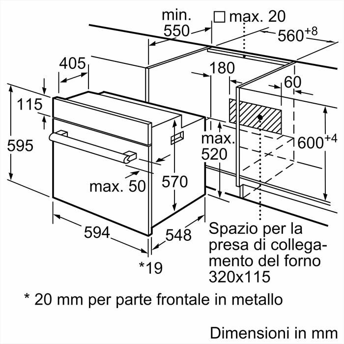 BOSCH - Forno multifunzione HBF011BA2 Classe A-Nero