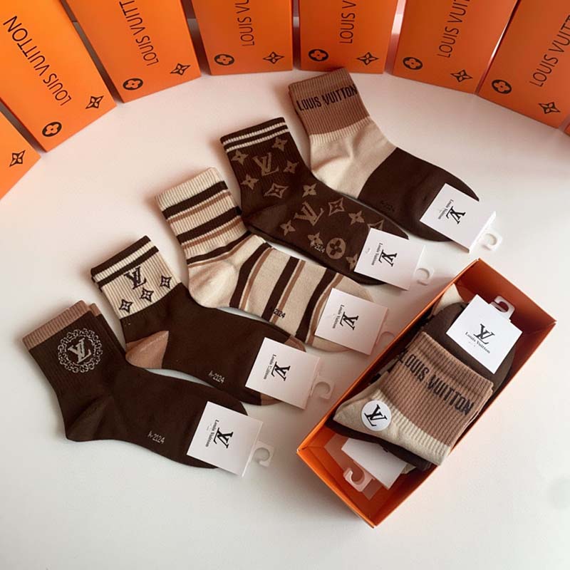 Set of 5 Pairs of Cotton Breathable Crew Socks WZ-924000240