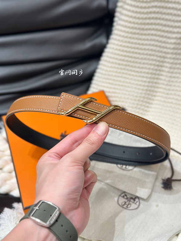 6 Color Fashion Top quality steel Buckle Wide-2.4cm Real Leather Belt PD-862104